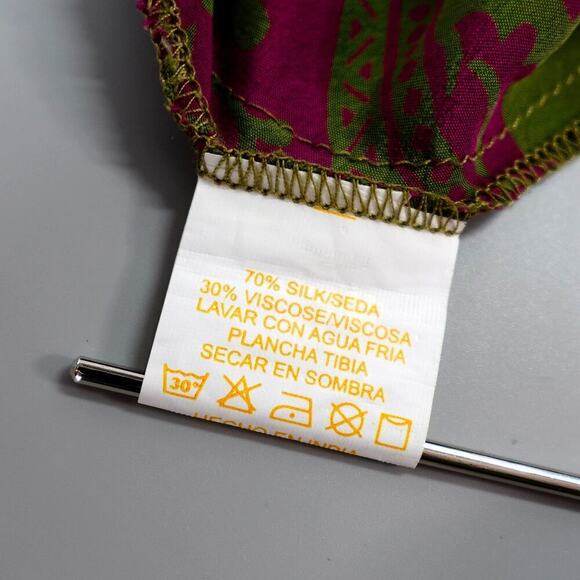 Lovin India Boho Dress XS Purple Paisley Tiered Plunged Hi-Low Midi Festival - Picture 8 of 15